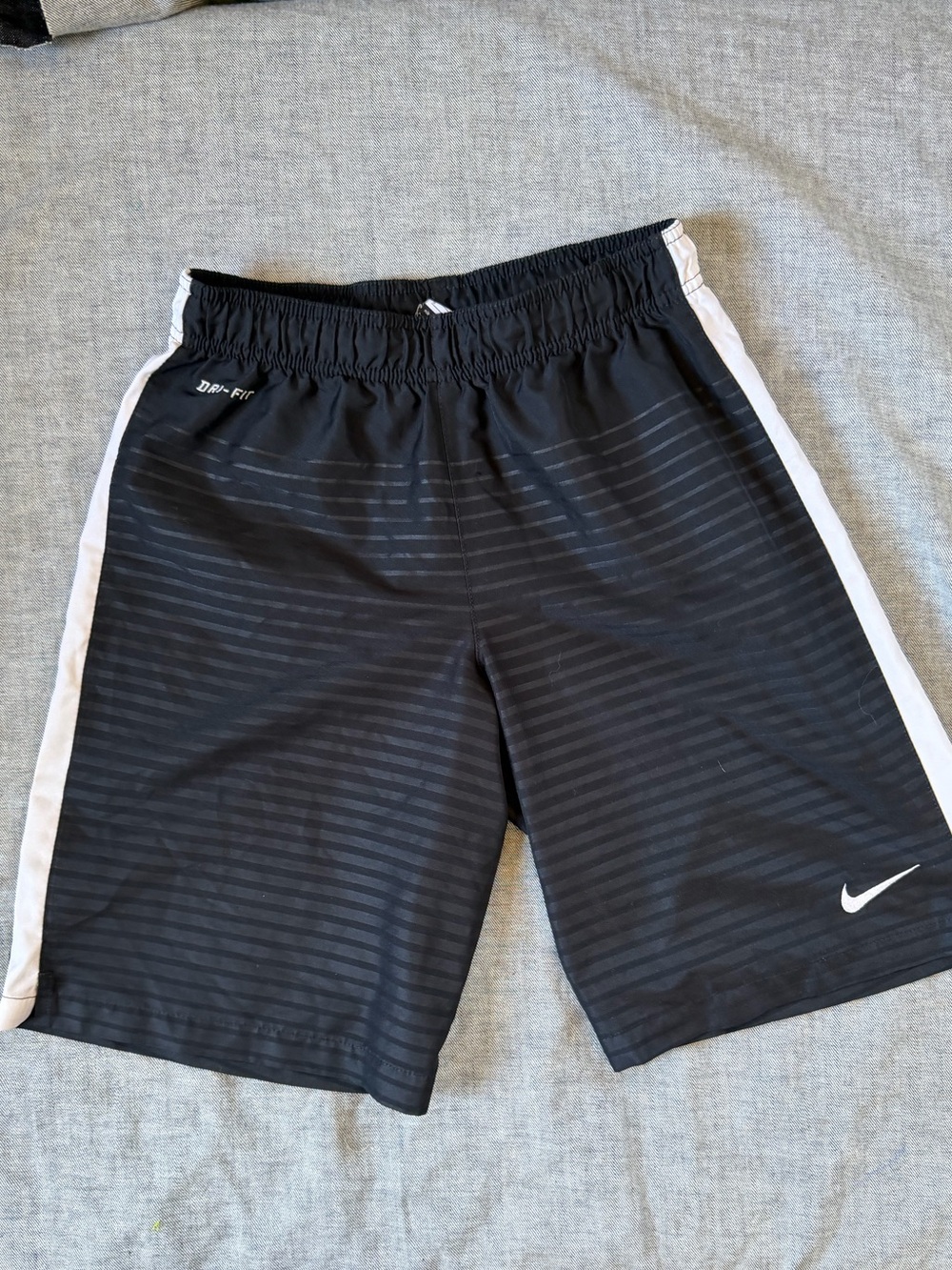 Nike Black Dri-FIT Training Shorts with White Logo